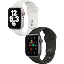 Fogy Watch 1 2 3 4 5 6 Se 40MM Yumuşak Pürüzsüz 2 In 1 Siyah Beyaz Klasik Kordon