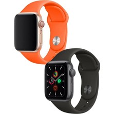 Fogy Watch 1 2 3 4 5 6 Se 40MM Yumuşak Pürüzsüz 2 In 1 Turuncu Siyah Klasik Kordon