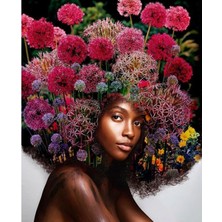 Çiçek Kadın 32 Sayılarla Boyama Seti Rulo 70 x 90 cm