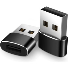 Aogo USB Erkek To Type C 3.1 Dişi Çevirici Şarj ve Data Aparatı Type C Dişi To USB Erkek Çevirici