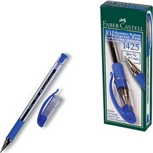Faber-Castell Faber Castell 1425 Iğne Uç Tükenmez Kalem Mavi Renk 10'lu Paket