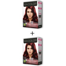 Sea Color 2x2 Tüp Krem Saç Boyası Seti Amazon Kızılı No 55 46