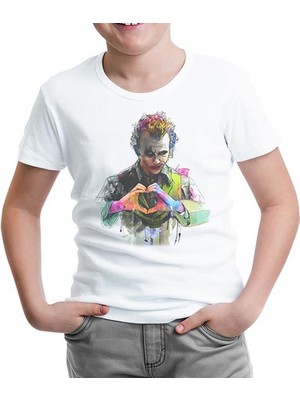 Lord T-Shirt Joker - Love Beyaz Çocuk Tshirt