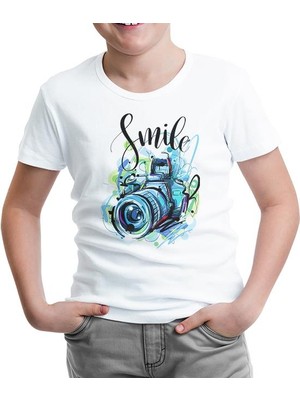 Lord T-Shirt Kamera - Fotoğraf Beyaz Çocuk Tshirt