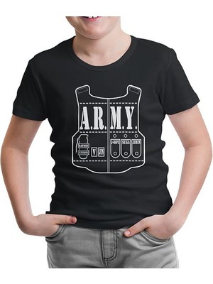 Lord T-Shirt Bts - Army Siyah Çocuk Tshirt
