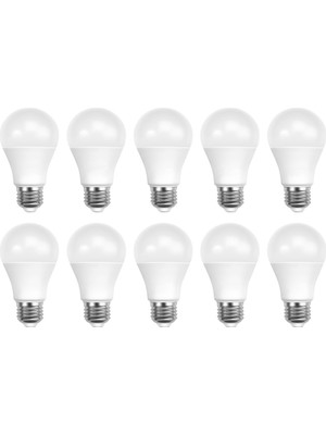 Ack 12W LED Ampul 3000K Günışığı E27 A60 - 10'lu Paket