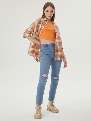 Loft Girlfriend Regular Fit Kadın Pantolon