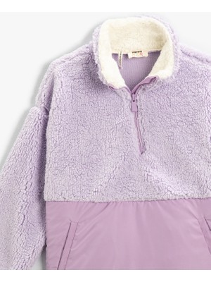 Koton Kız Çocuk Peluş Kanguru Cepli Sweatshirt