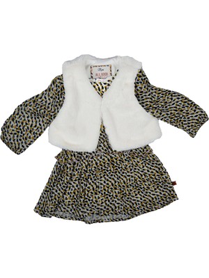 BebePan Golden Kız Çocuk Yelek Elbise Takım 3-30 Ay