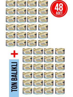 Purina Gourmet Gold Kıyılmış Ton Balıklı Premium Yaş Kedi Maması 85GR 48 Adet Ekonomik Paket