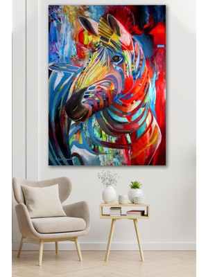 70 x 100 Colorful Horse Kanvas Duvar Tablo