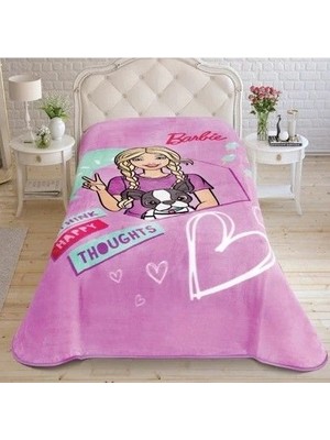 Taç Lisanslı Barbie Happy Battaniye