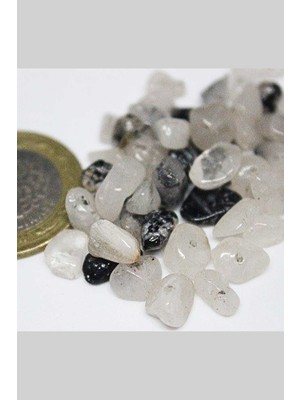 Yaşam Tohumu Delikli Rutil Kuvars Taşı Mini Boy 50 Adet