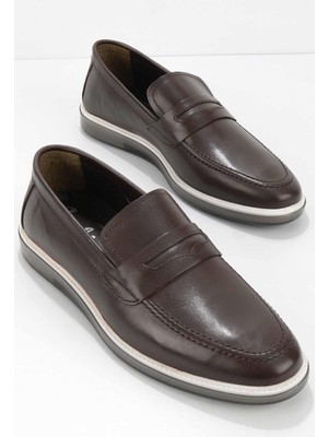 Kahve Leather Erkek Loafer Ayakkabı E017283816