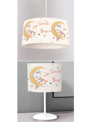 instababyrooms Çocuk Odası Dijital Baskılı Sarkıt Avize ve Masaüstü Abajur Avize Model 268