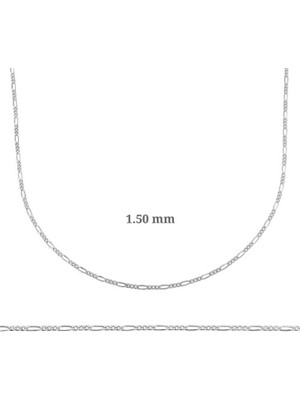 MONAROZA  Figaro Zincir 1.50 mm 925 Ayar Gümüş Kolye