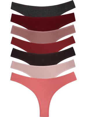 Dominant Kadın Renkli Brazilian Pamuklu Likralı Külot 7'li Paket 27000-231