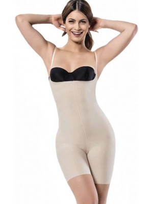 Secret Moda 2 Beden Incelten Lazer Kesim Göğüs Altı Askılı Hayalet Kadın Korse Ten