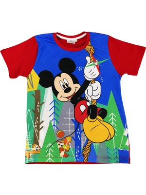 Mickey Mouse Erkek Çocuk Lisanslı Kırmızı Tişört & Şortlu Takım