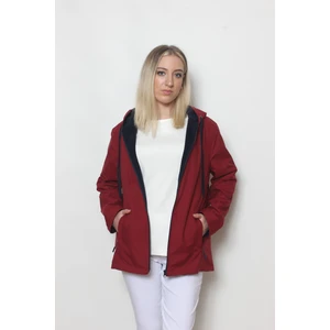 Kadın Bordo Içi Polar Mont
