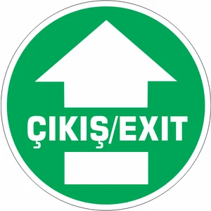 Çıkış/exıt Yer Etiketi - L - 8