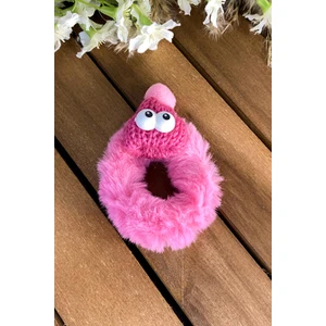 Şubu Tasarım Bere Figürlü Peluş Lastik Toka Pembe SBT428