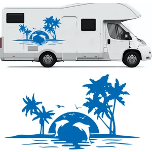 Melek Pazarı Palmiye ve Yunuslar Kamp, Karavan Sticker