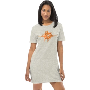 Güneş Atı Karmelanj Kısa Kollu Penye Kadın T-Shirt Elbise