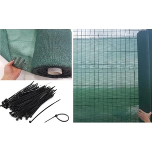 1,5x2 Metre %75 Gölgelik File Bahçe Duvarı Inşaat Otopark Çit Filesi Gölgeleme Filesi Duvar Kumaşı Tel Tülü Bağlama Kelepçeli