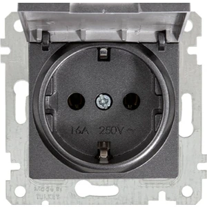 Rita Füme Mekanizma + Tuş Kapaklı Topraklı Priz