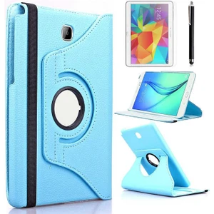 Samsung Galaxy Tab A 10.1 2016 P580 Kılıf 360 Derece Dönen Standlı Pu-Deri New Case+Kalem+Ekran