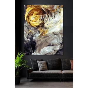 100 x 140 Sürreal Silver & Gold Kanvas Tablo