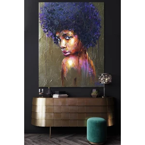 Hediyeler Kapında 100 x 140 Yağlı Boya Görünümlü Brown Kanvas Tablo