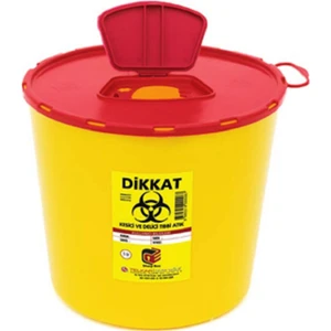 5 Adet 5 Lt Kesici ve Delici Tıbbi Enfekte Atık Kutusu