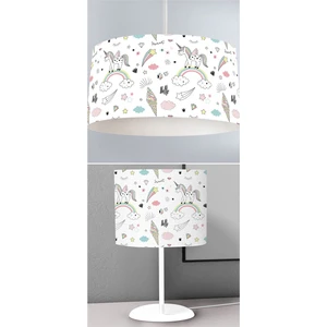Çocuk Odası Dijital Baskılı Sarkıt Avize ve Masaüstü Abajur Avize Model 259
