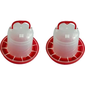 A.C.E.K Plastik Tavuk Civciv Yemliği 1,5 kg Tekli + Tavuk Civciv Suluğu 1,5 Lt Otomatik Asılabilir Tekli