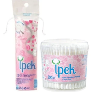 Ipek Makyaj Temizleme Pedi 70'li + Ipek Kulak Temizleme Çubuğu 200'LÜ