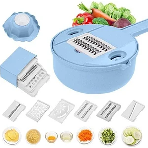 Mandoline Dilimleme Kesici Kıyıcı Sebze Kesici Rende Yuvarlak Mutfak Işlevli Parçalı Rende Meyve Soyucu Yıkama Sızdıran Havzası | Manuel Dilimleyiciler (Yurt Dışından)