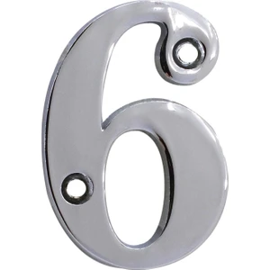 Çelik Kapı Numarası 5 Cm Parlak Krom 6 Numara