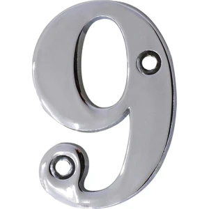 Çelik Kapı Numarası 5 Cm Parlak Krom 9 Numara