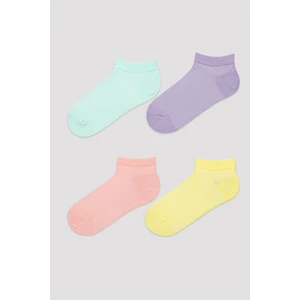 Kız Çocuk Basic Colorful 4Lü Patik Çorap