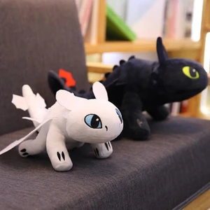 Ejderhanı Nasıl Eğitirsin Gecenin Öfkesi Dragon Siyah ve Beyaz 25 cm Peluş