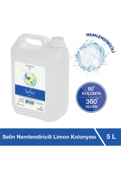 Selin Nemlendirici Limon Kolonyası 5 Lt