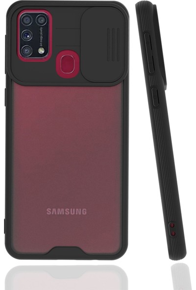 Ahk Samsung Galaxy M31 Kılıf Platin Kamera Koruma Silikon - Siyah