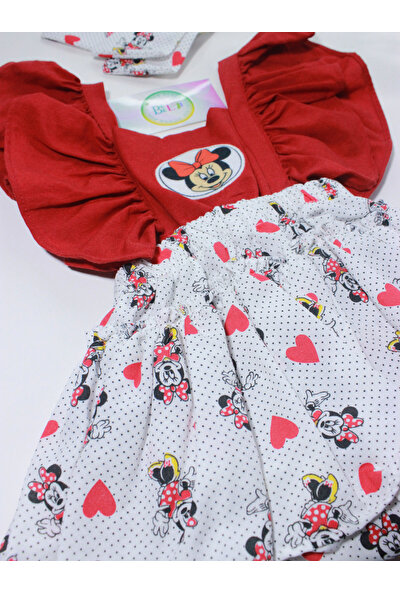 Bebeloji Fırfırlı Bandanalı Kız Bebek Elbise ( Yeni Sezon 2 Li Set )
