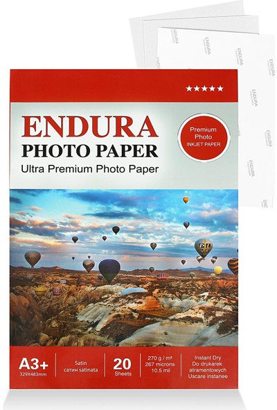Endura Photo Paper Inkjet A3+ Satin-Mat (33X48CM) 20 Adet 270GR