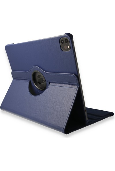 Ahk iPad Pro 12.9 (2020) Kılıf 360 Tablet Deri Kılıf - Lacivert