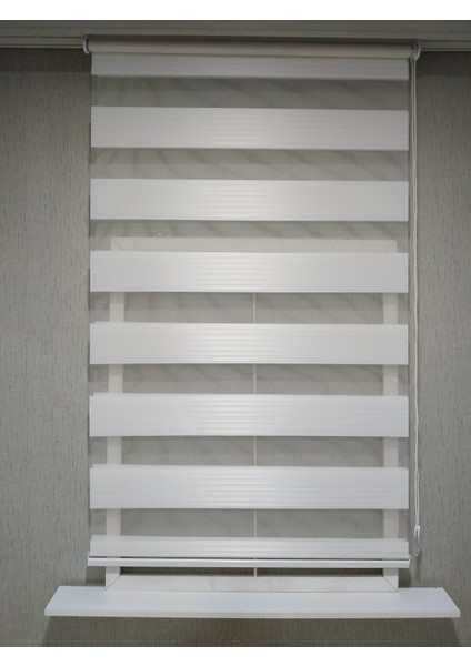 Düz Geniş Piliseli Krem Zebra Perde & Stor Perde fiyatları