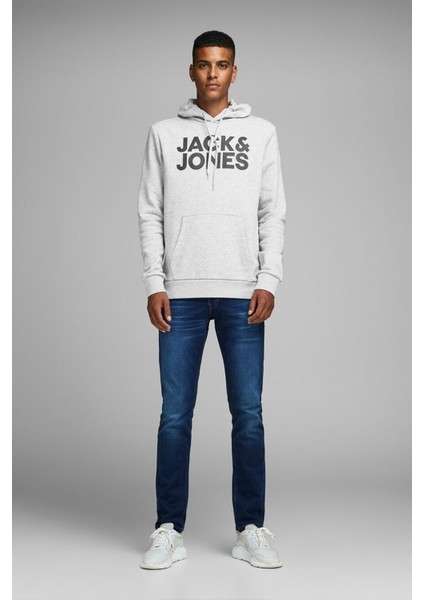 Hood Corp Logo Erkek Gri Kapüşonlu Sweatshirt fiyatları