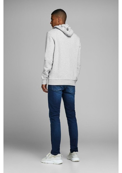 Hood Corp Logo Erkek Gri Kapüşonlu Sweatshirt modelleri